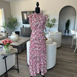 MELLODAY Pink and Green Maxi Dress